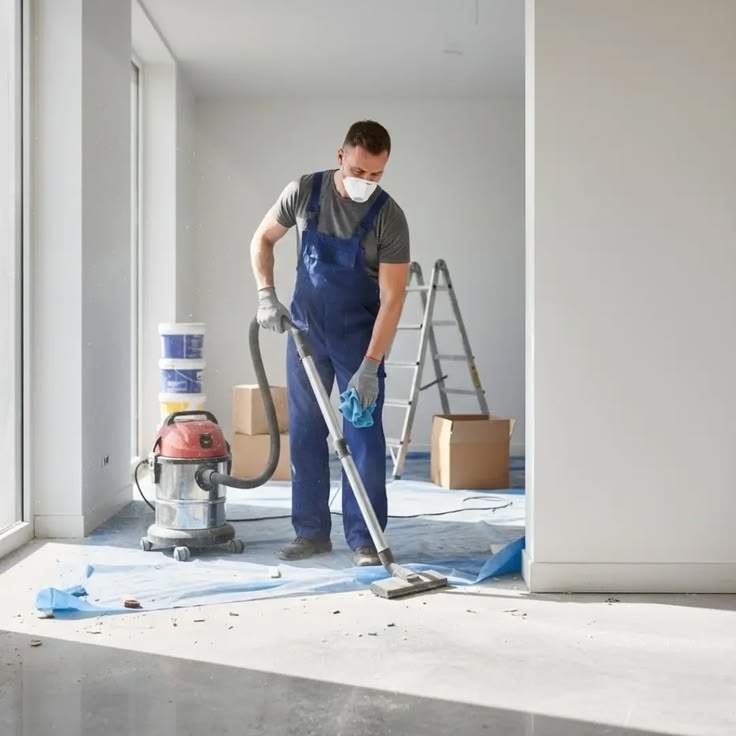 Residential final construction cleanup for homes after renovation, remodeling, or new building work.